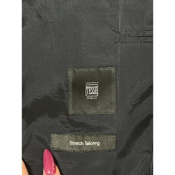 Hugo Boss Blue Men’s Suit Jacket 2 Button Size 42R Made In Turkey A5 - Picture 6 of 8